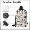 thumbnail image 6 of Rocae Black Cat And Snake for Lightweight Chest Bag Dual Pocket, Waterproof Crossbody Sling Bag for Men and Women, 6 of 8