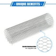 thumbnail image 3 of Unique Bargains Car Grill Mesh 100x33cm 25x11mm Hexagon Hole Grille Mesh Sheet Air Intake Insert Silver Tone, 3 of 6