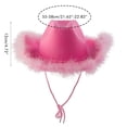 thumbnail image 2 of Sombrero de vaquero de diamantes de imitación rosa fieltro de sombrero de vaquero con purpurina para fiesta de cosplay ANGGREK Otros, 2 of 8