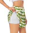 thumbnail image 3 of Lsque Watercolor St Patrick Day Printed Women's Running Shorts with Liner Pockets,Elastic Quick Dry Workout Athletic Gym Yoga Shorts,Womens High Waist Shorts-XX-Large, 3 of 9