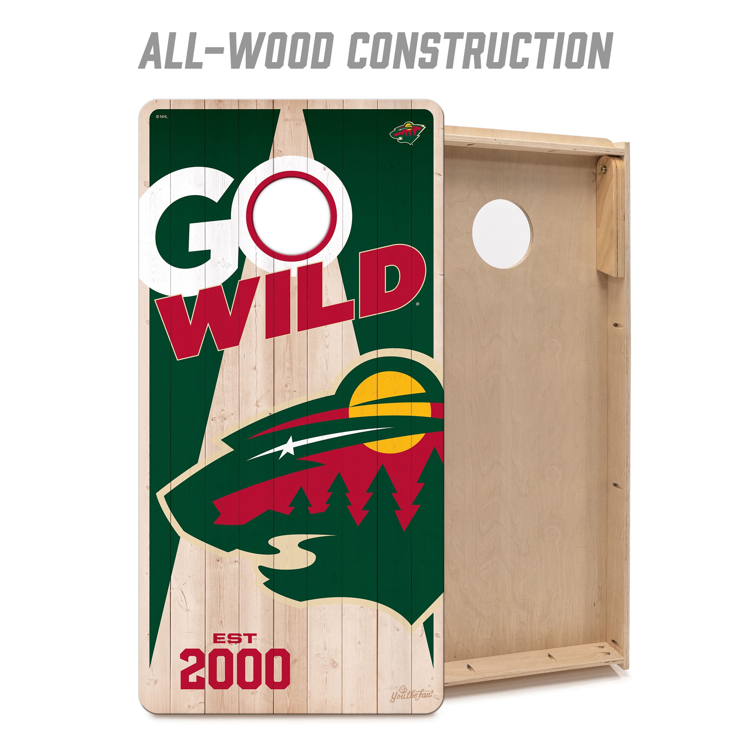 YouTheFan NHLMinnesota Wild 2' x 4' Cornhole Game No Bags