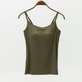 thumbnail image 2 of Aboser Adjustable Spaghetti Stap Camisole Tops for Women Built in Bra Basic U Neck Tank Top Ultra Soft Sleeveless Workout Shirts Solid Color Chest Pads Layering Tops, 2 of 4