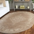 thumbnail image 2 of SAFAVIEH Vintage Kynaston Bordered Area Rug, Taupe, 5'3" x 7'6" Oval, 2 of 14