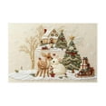 thumbnail image 2 of Christmas Holiday Embroidery Style Non-Slip Absorbent Kitchen Floor Mat, Washable Indoor Doormat for Entryway Bathroom Laundry Room Decor, 2 of 6