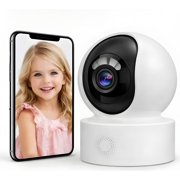 Home Security Camera 360° Indoor Security Camera with Night Vision, Motion Detection & Two-Way Audio - Pet Cameras & Baby Monitor, 2.4GHz WiFi, le App for Home Surveillance