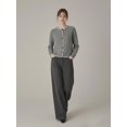 thumbnail image 5 of Women Cropped Cardigan Sweaters Crewneck Button Down Cardigan Gray One size, 5 of 9