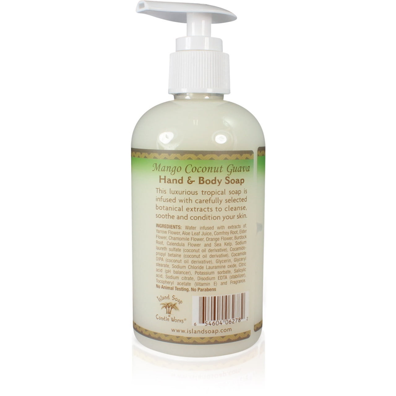 Island Soap & Candle Mango Coconut Guava Liquid Hand Soap