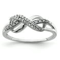 thumbnail image 1 of 925 Sterling Silver Rhodium Diamond Infinity Symbol Ring, 1 of 2