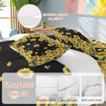 thumbnail image 2 of Farmhouse Vintage Duvet Cover Set Full Size, Sunflowers Floral Botanical Black Background 4 Piece Soft Microfiber Bedding Set with 1 Duvet Cover, 1 Flat Sheet, 2 Pillowcases, 2 of 9