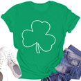 thumbnail image 3 of Pxiakgy Vente Chaude T-Shirt Trèfle de la Saint-Patrick pour Femmes Chanceux Irlandais Manches Courtes T-Shirt Graphique Trèfle Mode Décontracté Col Rond T-Shirt Imprimé Élégant Ample Doux Blouse, 3 of 3