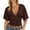 Coffee, variant on Women's Summer Casual Deep V Neck T Shirt Oversized Short Sleeve Loose Fit Tee Tops