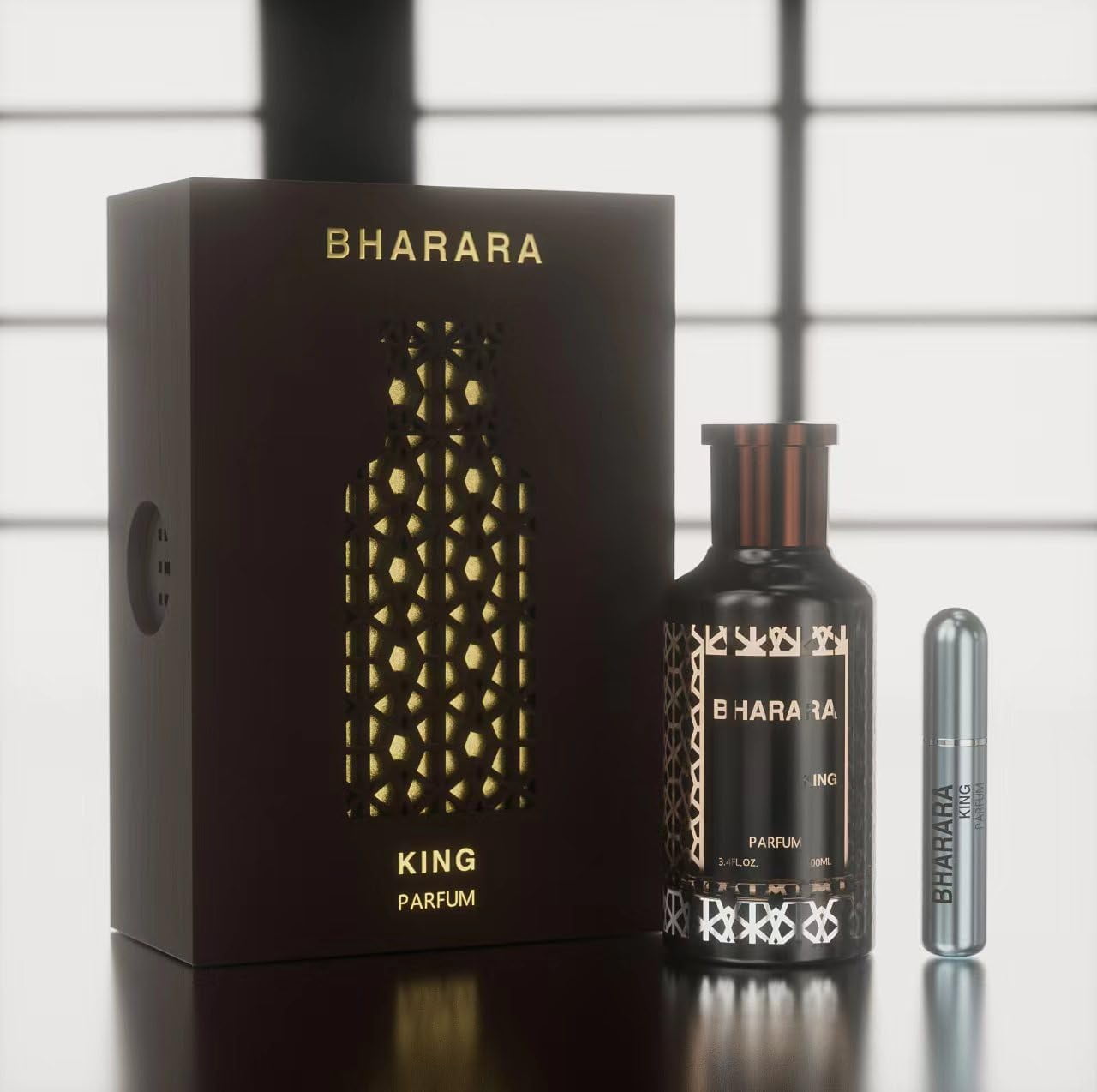 Bharara King EDP 3.4 oz / 100 ml Refillable Travel Spray For Men