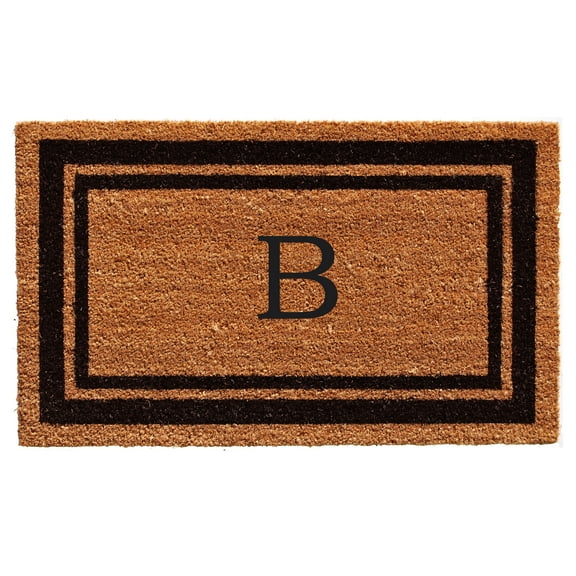 Calloway Mills Black Border 24" x 36" Monogram Outdoor Doormat (Letter B)
