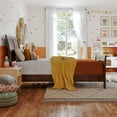 thumbnail image 3 of Valencia Twin Low Profile Wood Platform Bed with Matching Footboard in Walnut, 3 of 13
