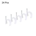 thumbnail image 3 of Unique Bargains 29mm Dia PE White Round Cable Clips with Steel Nail 24 Pack, 3 of 5