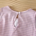 thumbnail image 3 of mgoYE Toddler Baby Girl Clothes 1-2 Years Summer Sleeveless Plaid Tank Top Casual Short Sets 2 Piece Outfits Pink, 3 of 5