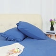 thumbnail image 6 of Microfiber Polyester Bedding Duvet Cover Pillowcase Solid Color Queen Blue, 6 of 7