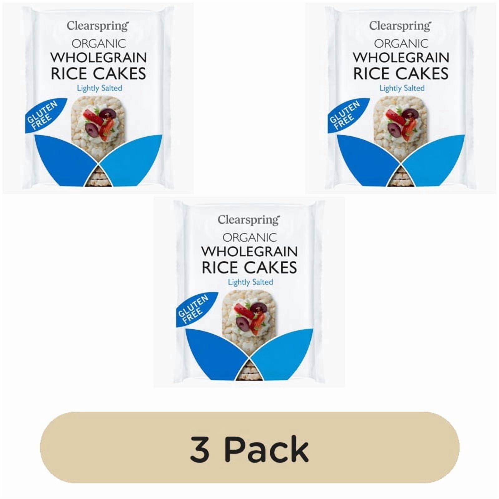 Clearspring Organic Rice Cakes - Lightly Salted 130g, British Import (Pack of 3)
