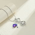 thumbnail image 6 of Cremation Jewelry Heart Urn Necklaces for Ashes for Women Flower Memorial Mini Keepsake Ashes Hollow Pendant, 6 of 6