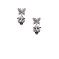 thumbnail image 2 of Delight Jewelry Silvertone Small Jaguar - Mascot Silvertone Antiqued Butterfly Post Earrings, 2 of 4