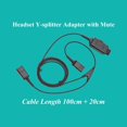 thumbnail image 2 of Y-Splitter - Adaptador Y-Training Cable con interruptor de micrófono coatible con auricular Plantronics QD para fin de entrenamiento, 2 of 5