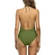 thumbnail image 2 of Traje de baño de una Pieza sin Espalda para Mujer Halter Monokini Knot Tie Bikini Traje de baño Verde salvia G Verde salvia G Xishao ropa, 2 of 2