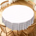 thumbnail image 2 of Tchckioa 70 Inch Round Tablecloth for Restaurant,Stain Proof Table Cloth Cover,Pink and White, 2 of 6