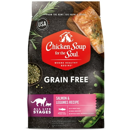 UPC: 0819239013244 | Chicken Soup for the Soul Grain Free All Life Stages Cat Food – Salmon & Legumes Dry Recipe  4lb