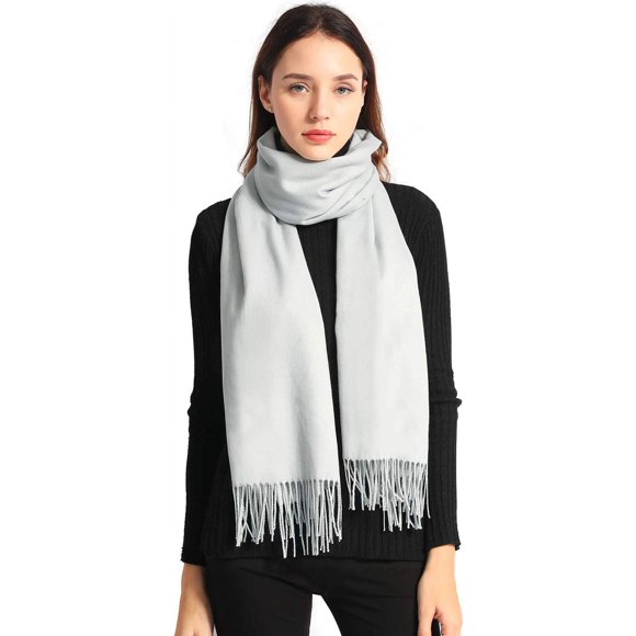 LAICAIW Women Soft Pashmina Scarf Stylish Warm Blanket Scarves Solid Winter Shawl