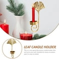 thumbnail image 3 of MERRYHAPY Metal Wall-Mounted Leaf Candle Holder, Decorative Iron Candle Stand for Home and Living Room Decor, 3 of 8