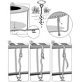 thumbnail image 5 of Kit d'Ancrage pour Équipement Extérieur Portable, Ancrages de Sol en Acier Inoxydable Galvanisé, Sangles de Tension Réglables en Polyester pour Usage Multi-Usage, Réutilisables et Coupe-Vent, Idéal pour, 5 of 5