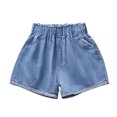 thumbnail image 3 of Isvgxsz New Jeans for Girls Trendy Solid Summer Little&Big Shorts Jeans with Pocket Lightweight Elastic Waist Girls Shorts Denim Pull On, 3 of 4