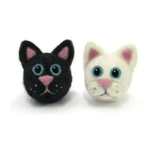 Feltworks Ball Cats Learn Needle Felting Kit