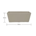 thumbnail image 5 of Ecobo 13.8 inches Eco-Friendly Rectangular Planter box, Elemento Indoor/Outdoor use, Durable, Versatile & Lightweight, Designed by Brazilian Artisans, Contemporary All-Weather Desgn - Beige, 5 of 5