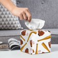 thumbnail image 6 of Fuzoiu Baseball Sport Print Tissue Box Cover Holder, Square Leather Tissue Box,PU Leather Decorative Organizer for Tabletop, Bathroom, Car, Office, 6 of 7