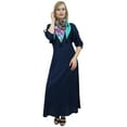 thumbnail image 5 of Bimba Women's Maxi Dress With Tassel Scarf Boho Navy Blue Summer Dresses-12, 5 of 9