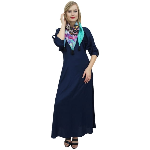 navy blue dress with scarf Luannie Halter Scarf Tie Maxi Dress | Navy | Womens main image 0