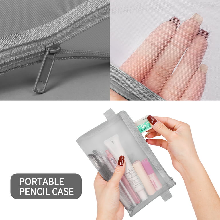Nylon Mesh Pen Case with Pocket