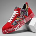 thumbnail image 2 of [Casual Skateboarding Sneakers] Men's Stylish Breathable Low-Top Sneakers | Geometric Pattern Design | Comfortable Fit for Casual Skateboarding, Outdoor Activities, All Seasons, 2 of 9