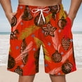 thumbnail image 2 of XINPING Mens Board Shorts Swimwear Loose Fit Palm Tree Print Quick-Dry Spring Break Swim Trunks with Pockets Stretch Fabric Fishing Shorts for Men, 2 of 6