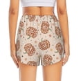 thumbnail image 2 of Lsque Groovy Disco Pumpkin Printed Women's Running Shorts with Liner Pockets,Elastic Quick Dry Workout Athletic Gym Yoga Shorts,Womens High Waist Shorts-Small, 2 of 9