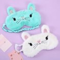 thumbnail image 3 of Coofit Sleep Mask Cute Plush Cartoon Animal Eye Cover Sleeping Eye Mask Blindfold, 3 of 9