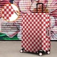 thumbnail image 4 of Red and White Checkered Pattern Luggage Cover Fashion Suitcase Cover Baggage Covers Fit 25-28 Inch Luggage (Go Travel), 4 of 5