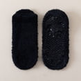 thumbnail image 2 of Fabrcox Fluffy Fuzzy Slipper Socks for Men, Thicken Plush, Non Slip Grippy Warm Winter House Socks, Soft Indoor Sleeping Socks (Black), 2 of 7