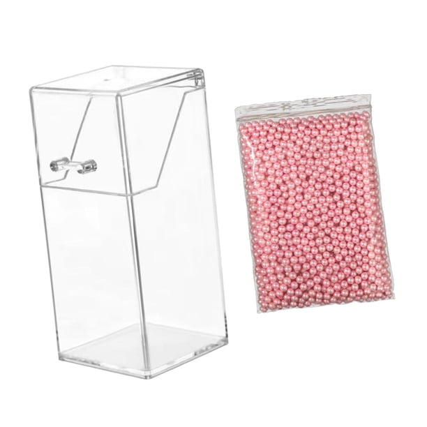 Organizador de brochas de maquillaje transparente, compacto, diseño moderno, cosmético Perlas en polvo