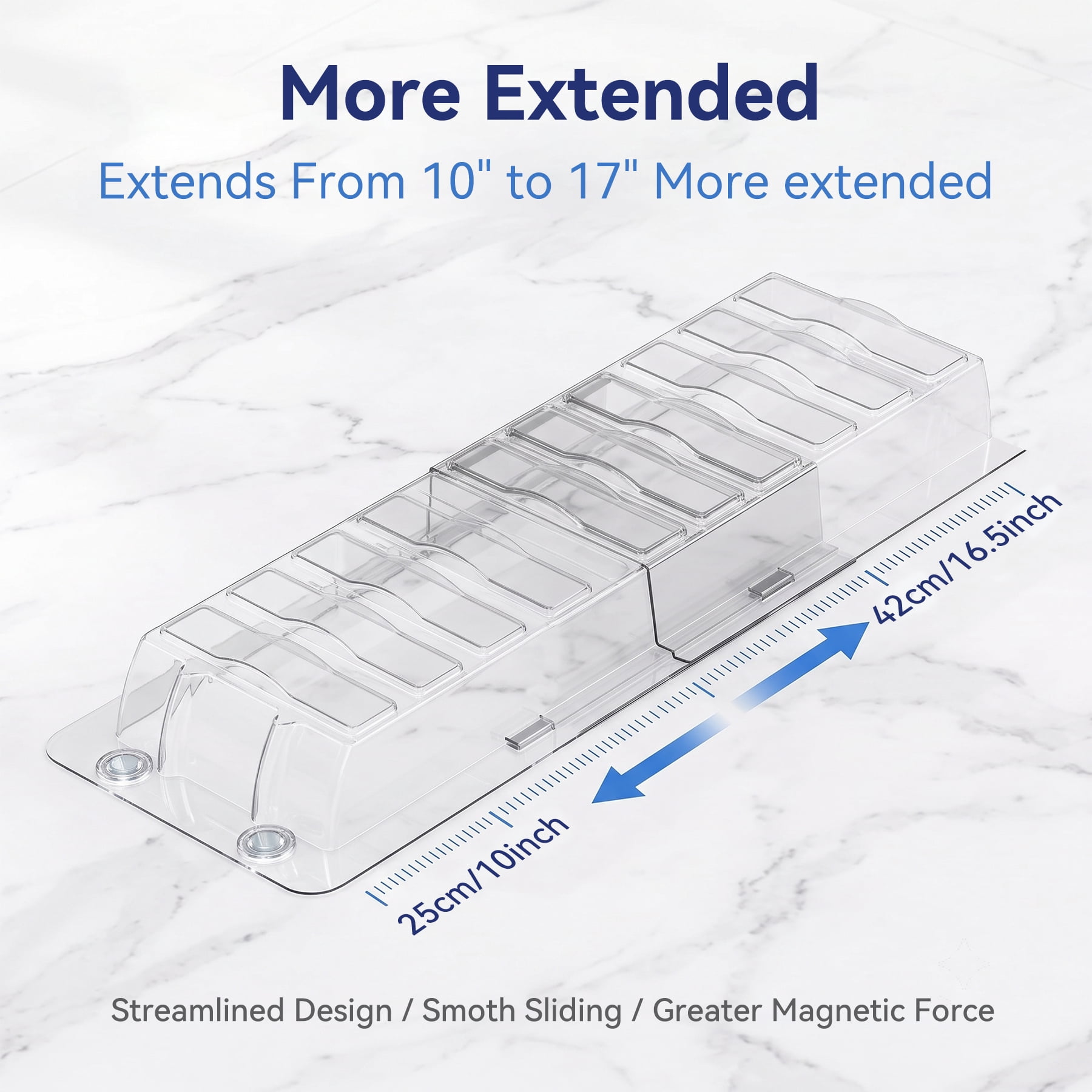 Sideways Magnetic Vent Extender for Under Furniture, Floor Resiter Vent Deflector Fits Vents 3" - 6" Wide (1PCS)