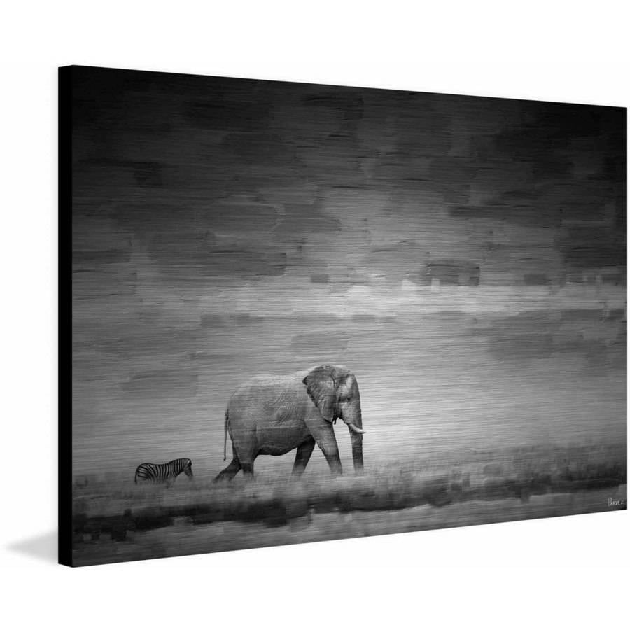 Parvez Taj Elephant Art Print on Brushed Aluminum