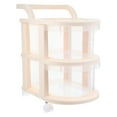 thumbnail image 2 of WEUVEB Ivory Storage Trolley with Drawers Plastic Rolling Utility Cart, 2 of 8
