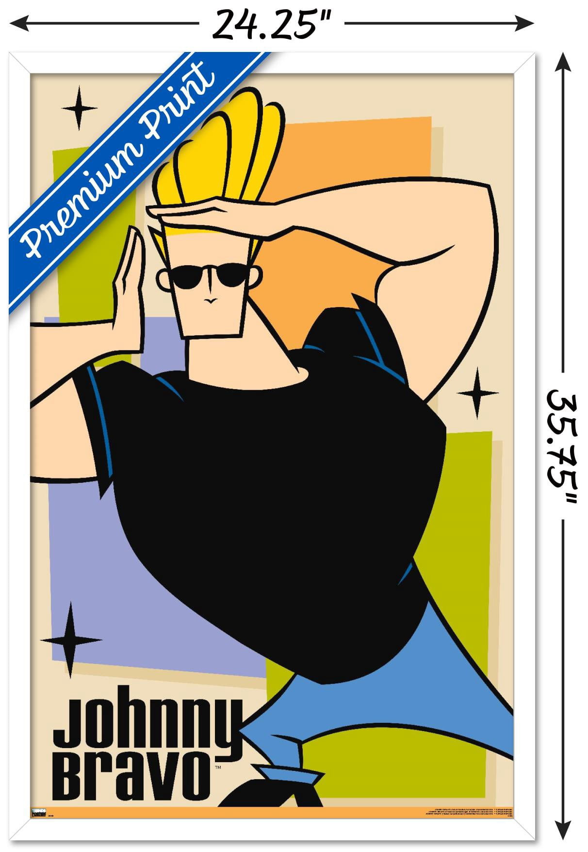 Johnny Bravo - Pose Wall Poster, 22.375" x 34", Framed