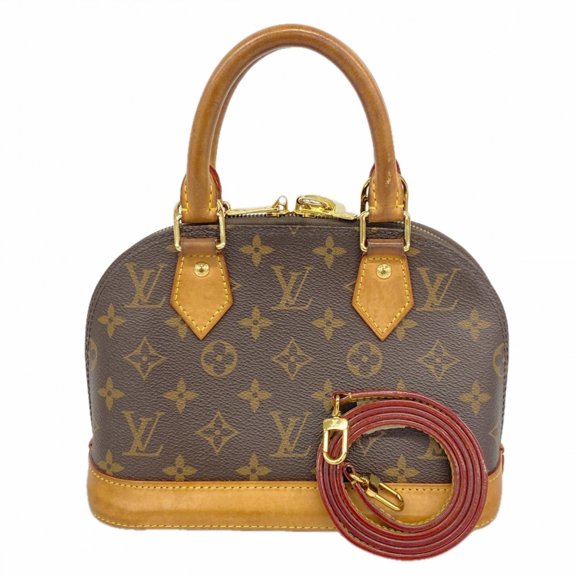 Pre-Owned Louis Vuitton Alma BB Monogram Handbag M53152 Brown 2-way bag for women